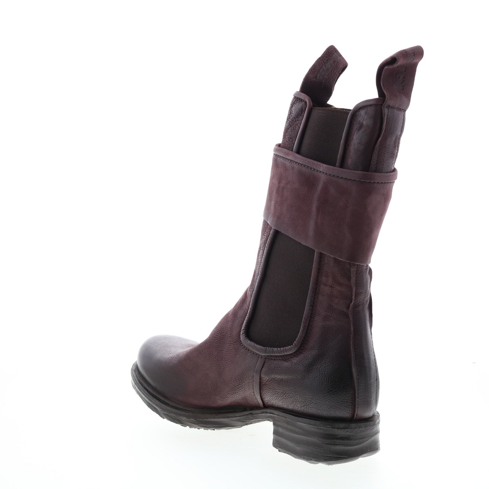 Sikes A50216-102 Womens Burgundy Leather Slip On Chelsea Boots
