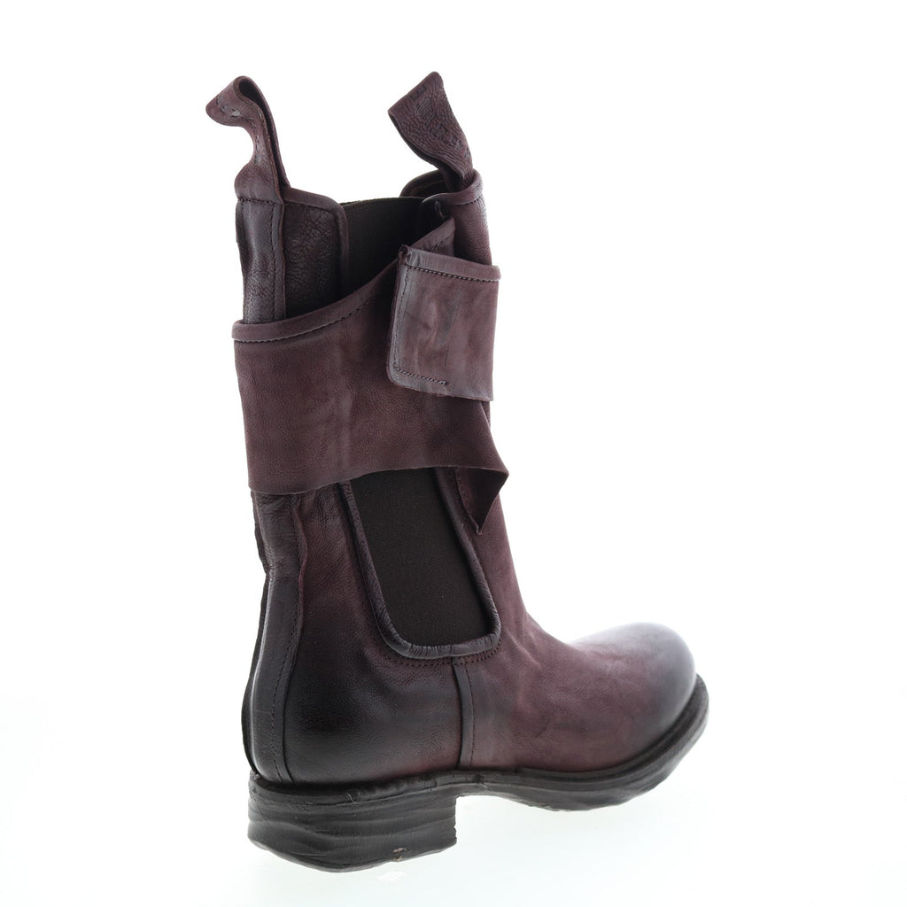 Sikes A50216-102 Womens Burgundy Leather Slip On Chelsea Boots