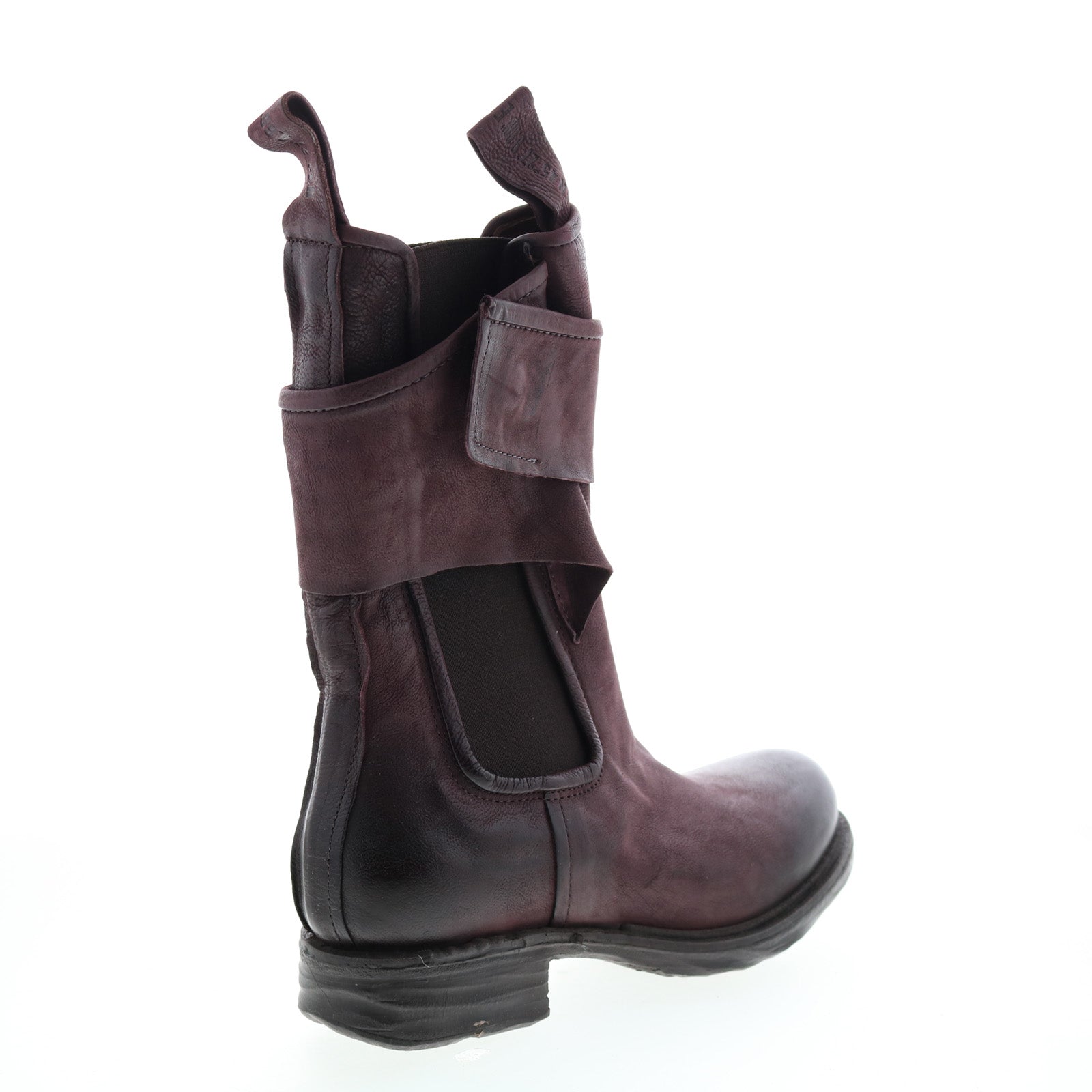 Sikes A50216-102 Womens Burgundy Leather Slip On Chelsea Boots