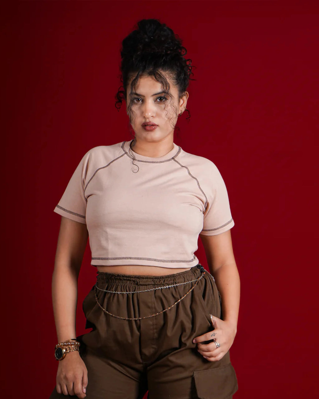 The Brown Stitch Crop Top HG x Krewe Kulturr