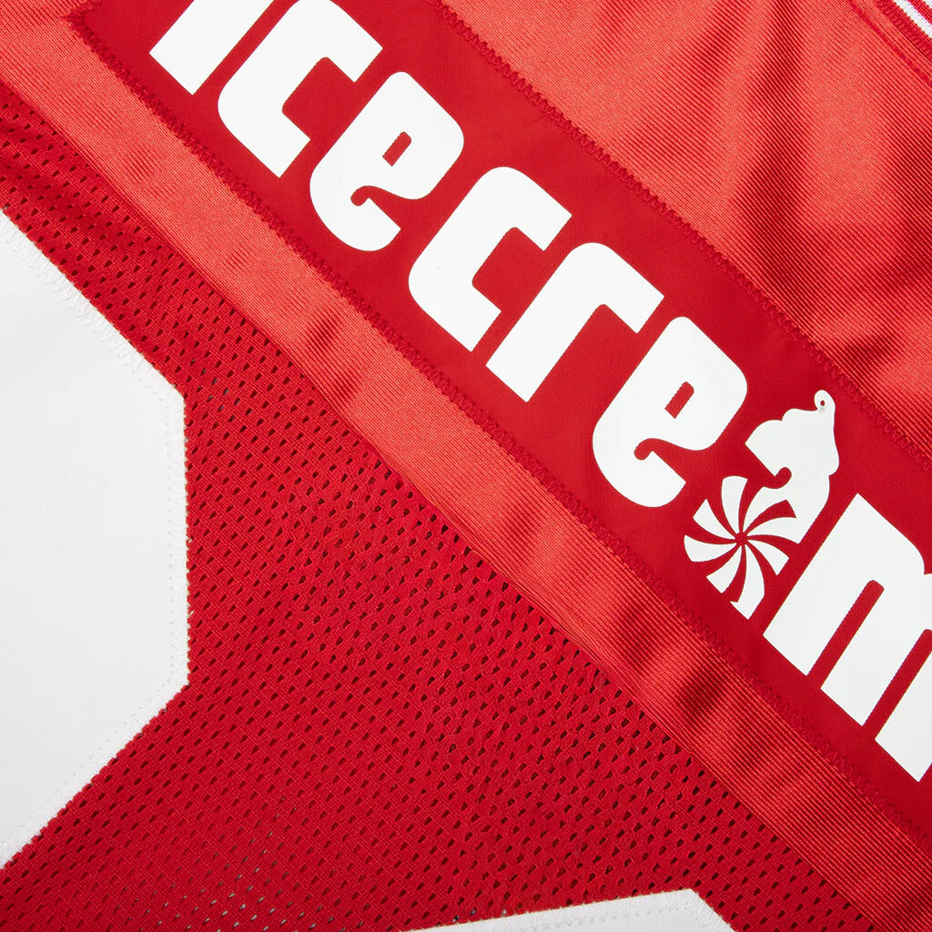For Us S S Knit Jersey Pompeian Red