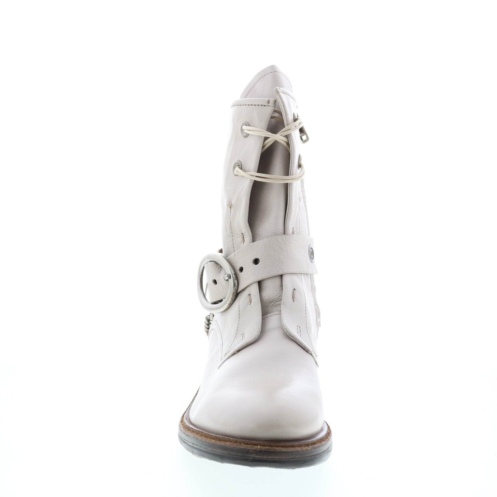 Faust A51202-101 Womens Beige Leather Hook & Loop Casual Dress Boots
