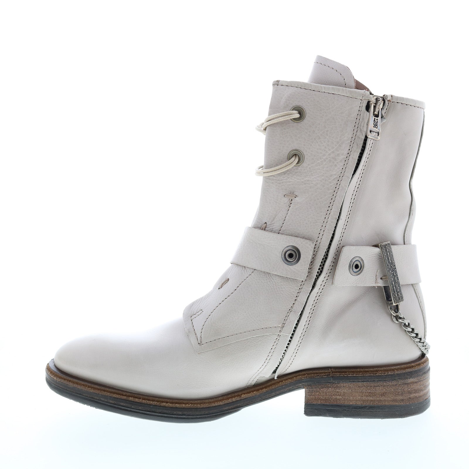 Faust A51202-101 Womens Beige Leather Hook & Loop Casual Dress Boots