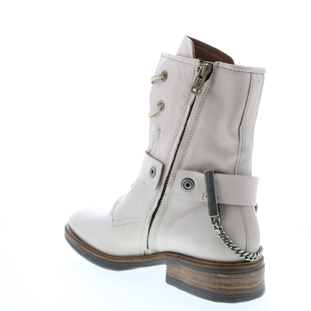 Faust A51202-101 Womens Beige Leather Hook & Loop Casual Dress Boots