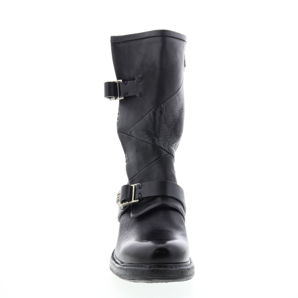 Norm A52203-101 Womens Black Leather Zipper Casual Dress Boots