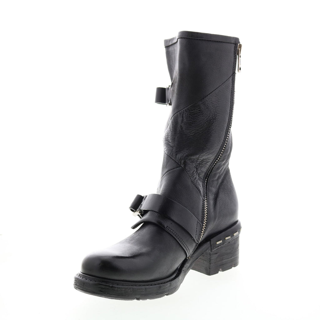 Norm A52203-101 Womens Black Leather Zipper Casual Dress Boots