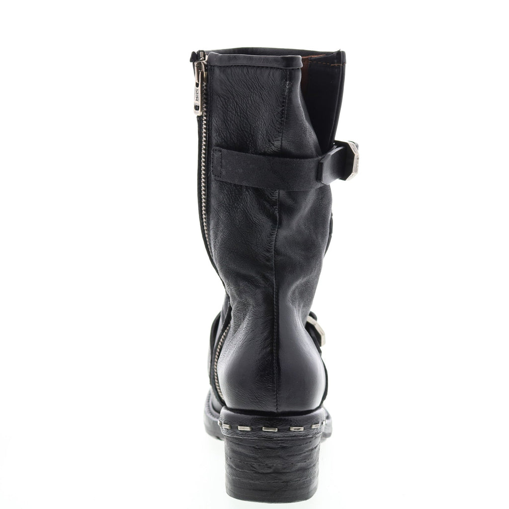Norm A52203-101 Womens Black Leather Zipper Casual Dress Boots