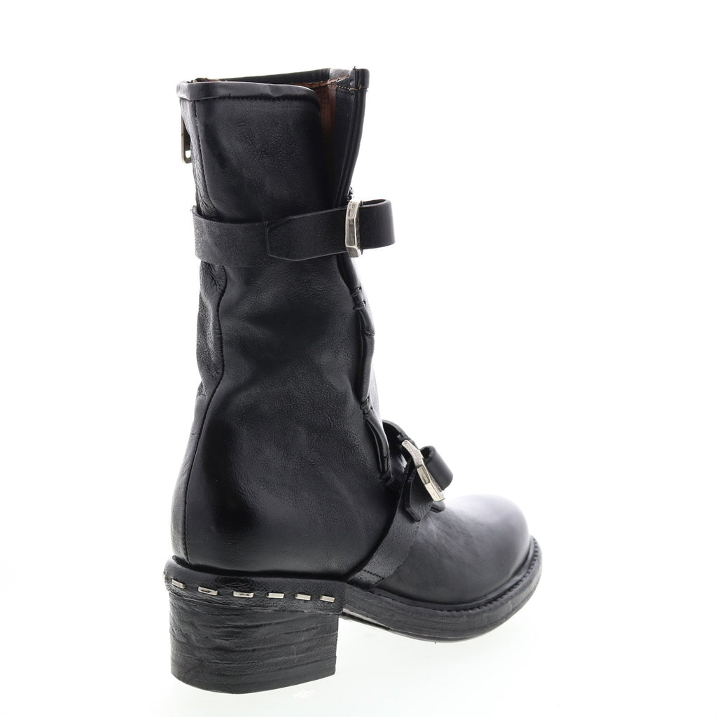 Norm A52203-101 Womens Black Leather Zipper Casual Dress Boots