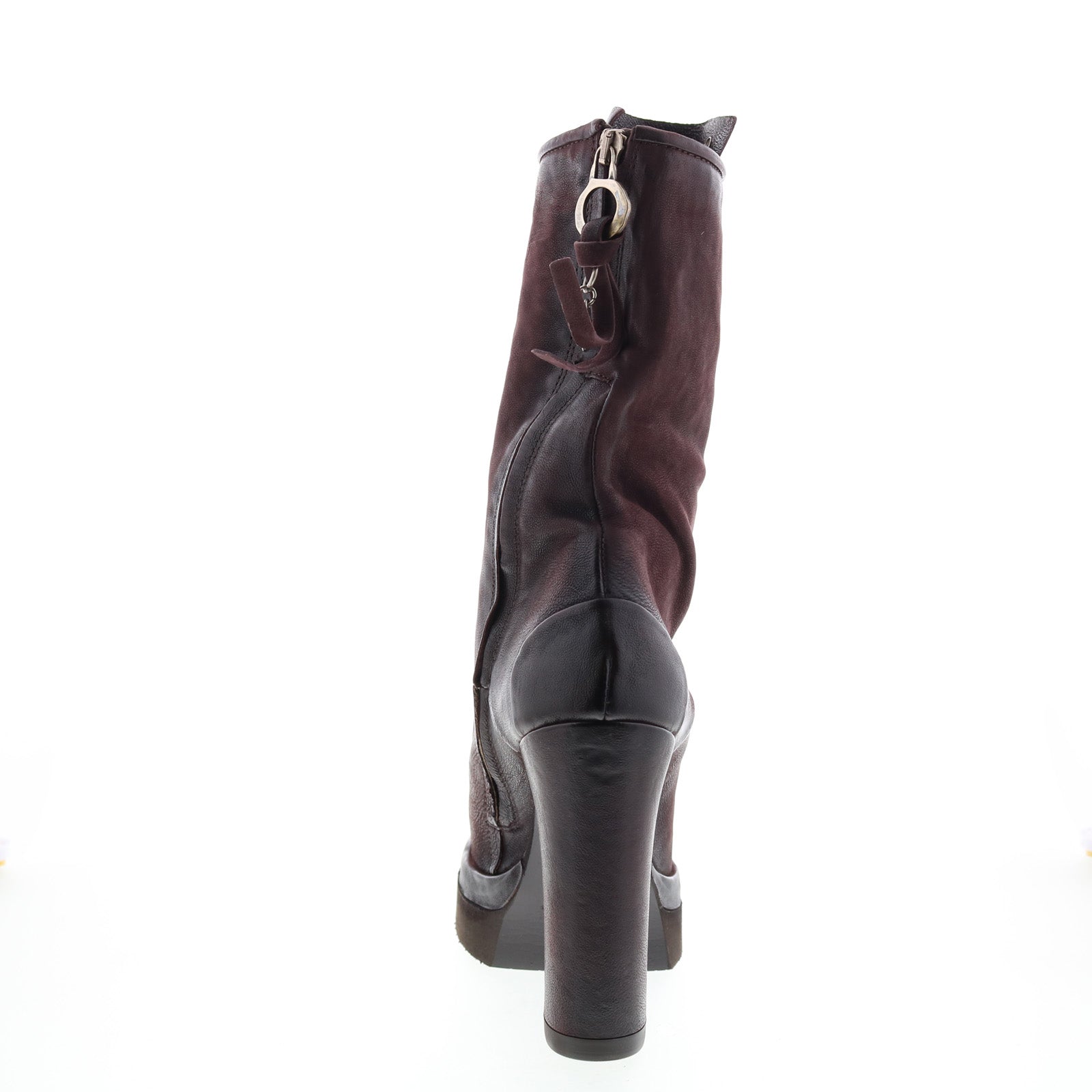 Vivienne A53205-302 Womens Burgundy Leather Casual Dress Boots