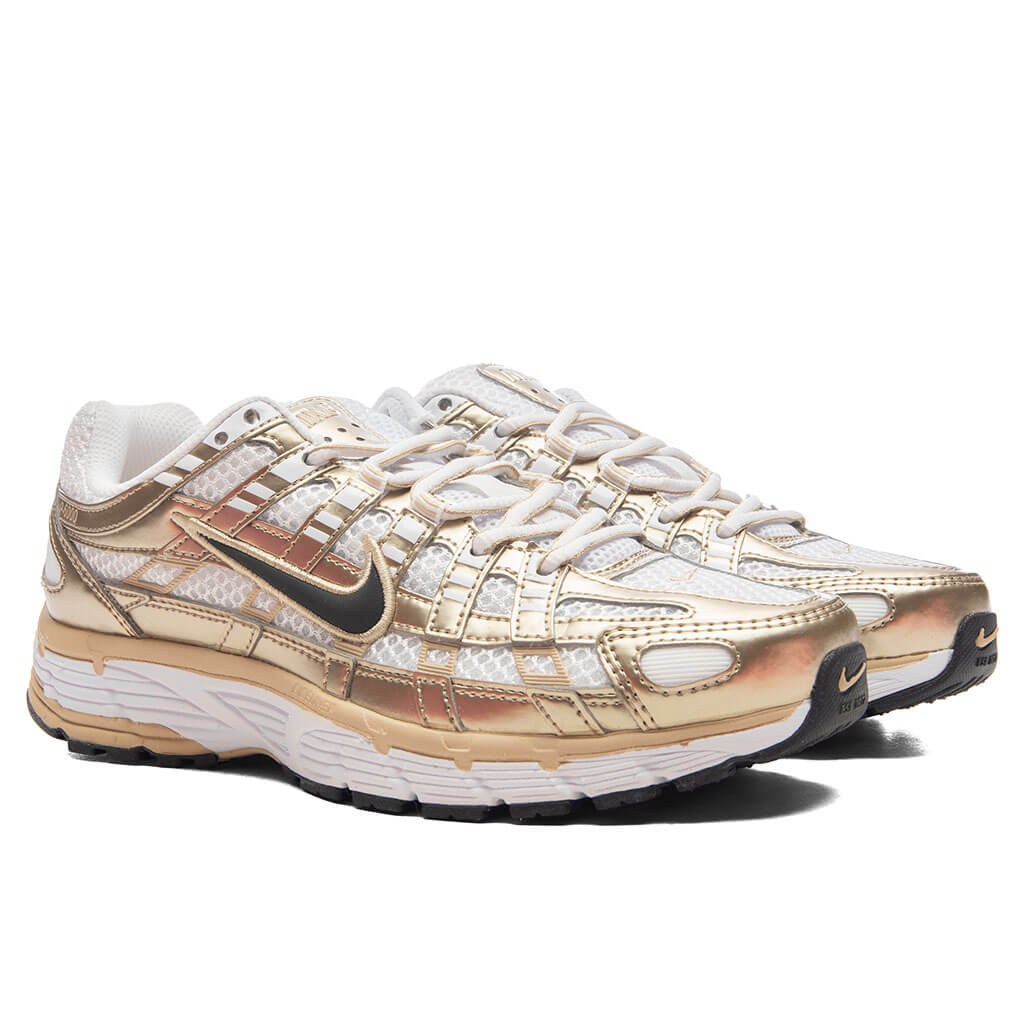 Womens P 6000 Gold White Black Grain Metallic Gold Grain