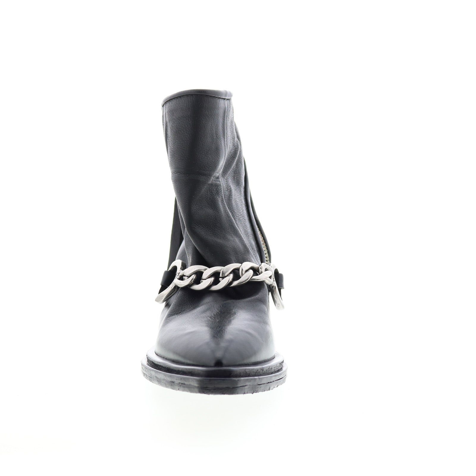 Issla A55204-201 Womens Black Leather Zipper Casual Dress Boots