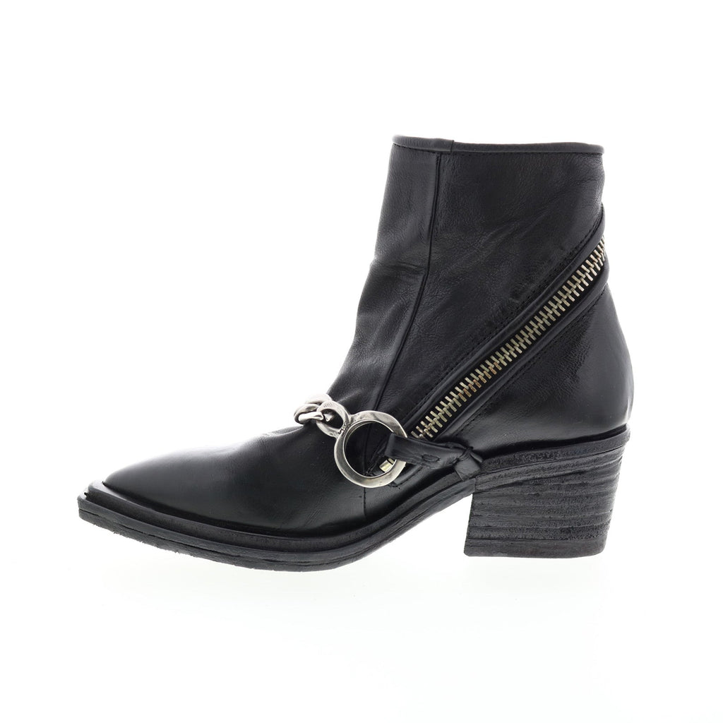 Issla A55204-201 Womens Black Leather Zipper Casual Dress Boots