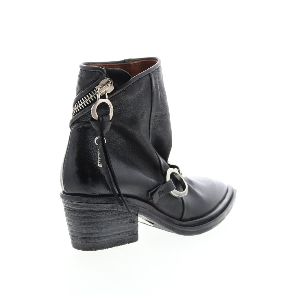 Issla A55204-201 Womens Black Leather Zipper Casual Dress Boots