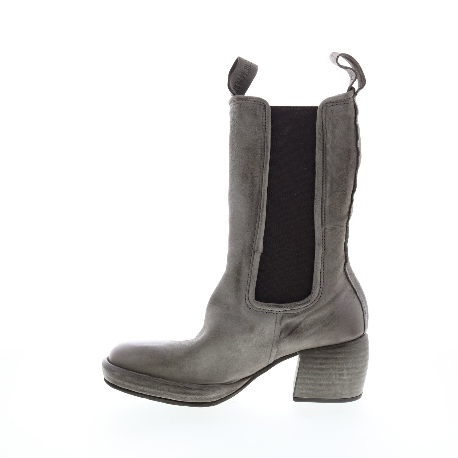 Collins A57202-302 Womens Gray Leather Slip On Chelsea Boots