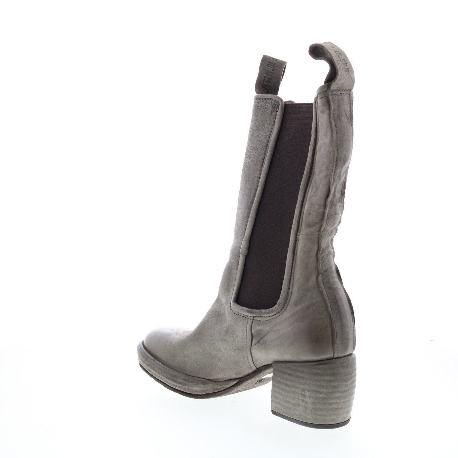 Collins A57202-302 Womens Gray Leather Slip On Chelsea Boots