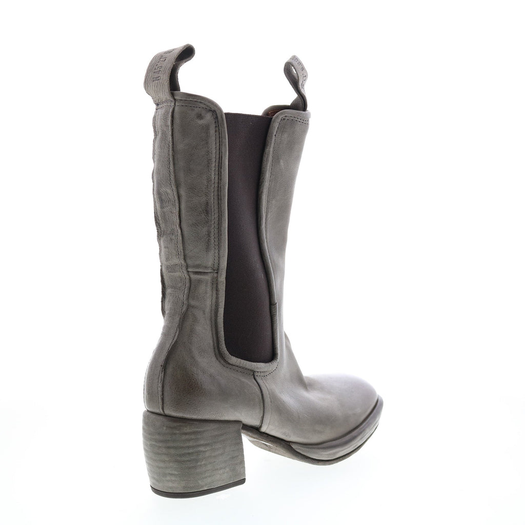 Collins A57202-302 Womens Gray Leather Slip On Chelsea Boots