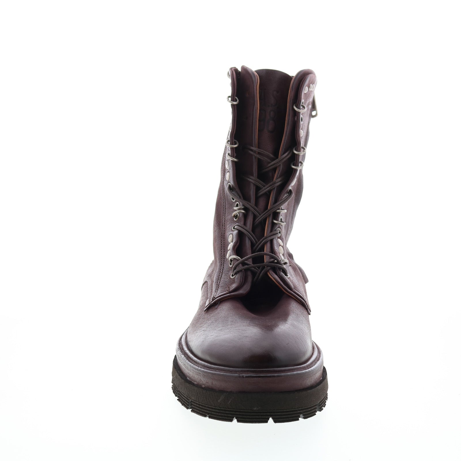 Hubie A59210-201 Womens Burgundy Leather Lace Up Casual Dress Boots