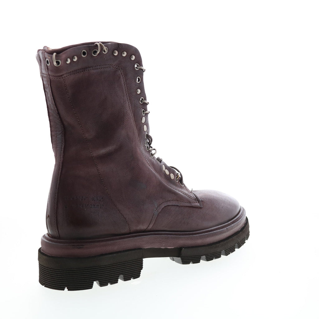 Hubie A59210-201 Womens Burgundy Leather Lace Up Casual Dress Boots