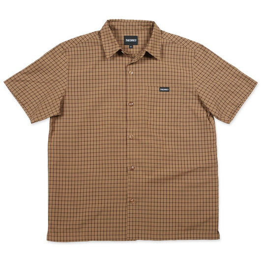 Theories Avignon Flannel Button Up Caramel