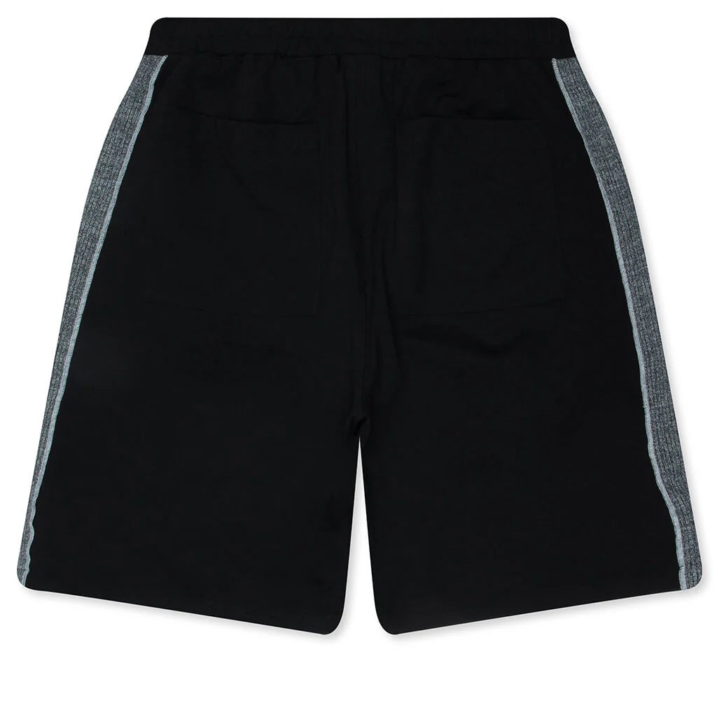 Knit Panel Shorts Black Green