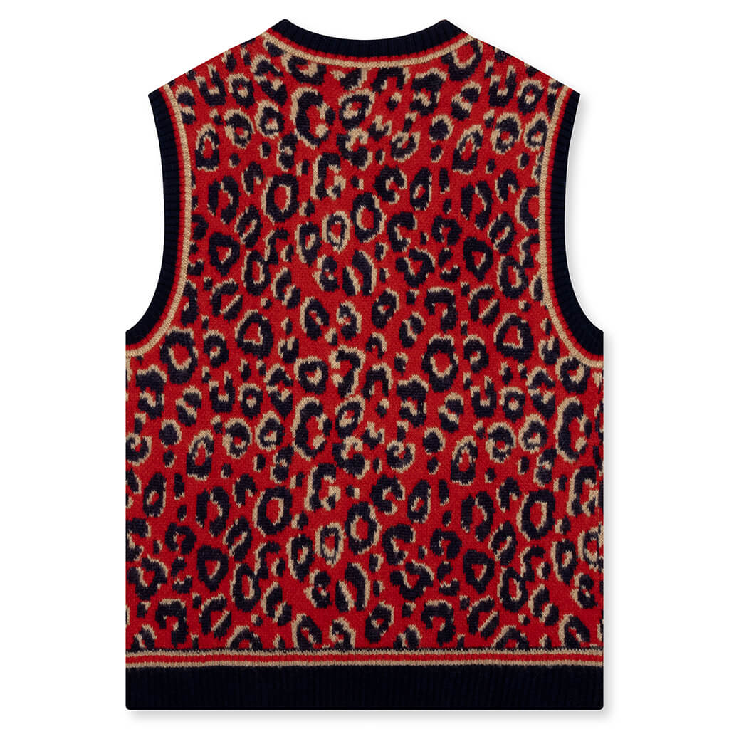adidas Originals x Wales Bonner Knit Vest Collegiate Navy Magic Beige Better Scarlet