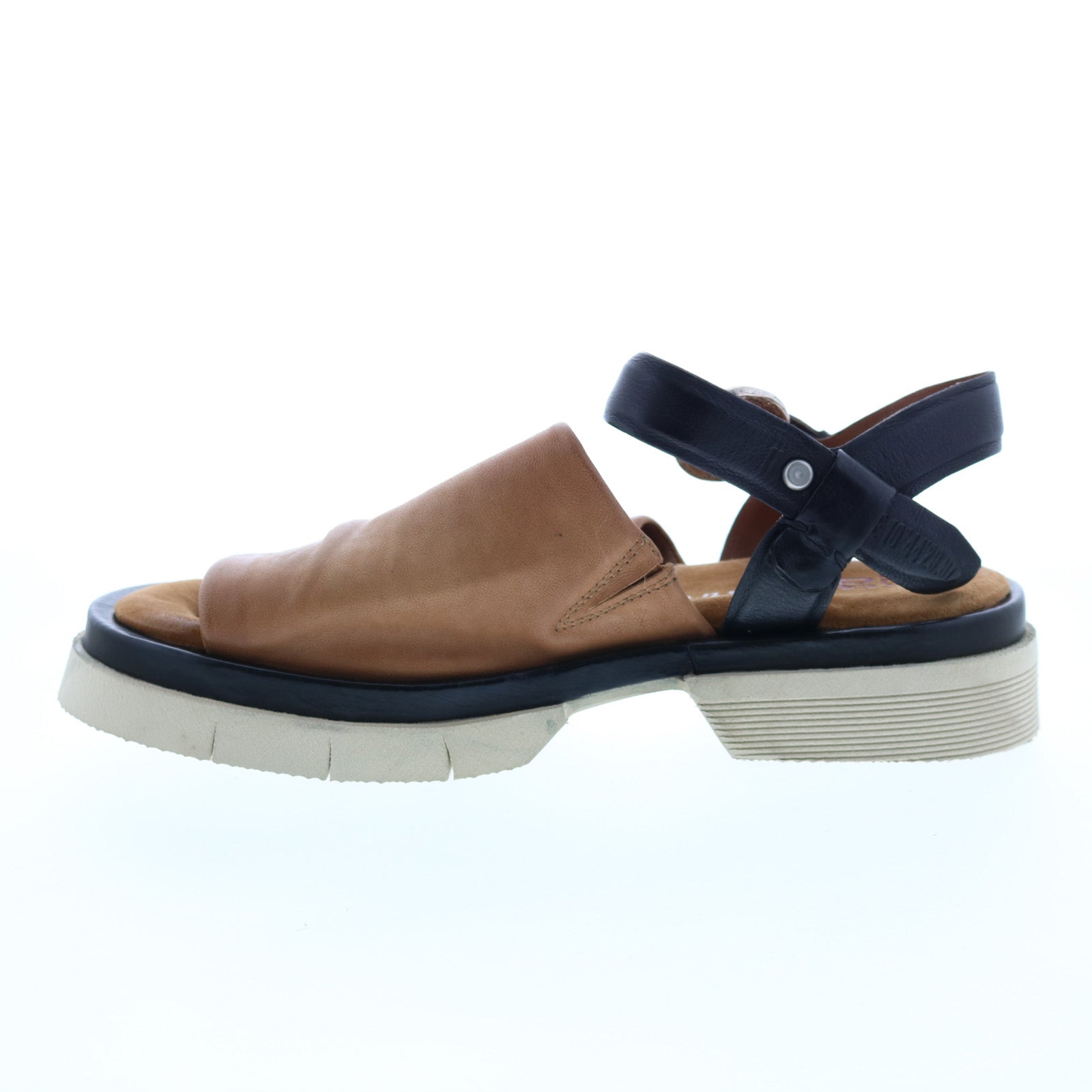 Ferman A64006-201 Womens Brown Leather Platform Sandals Shoes