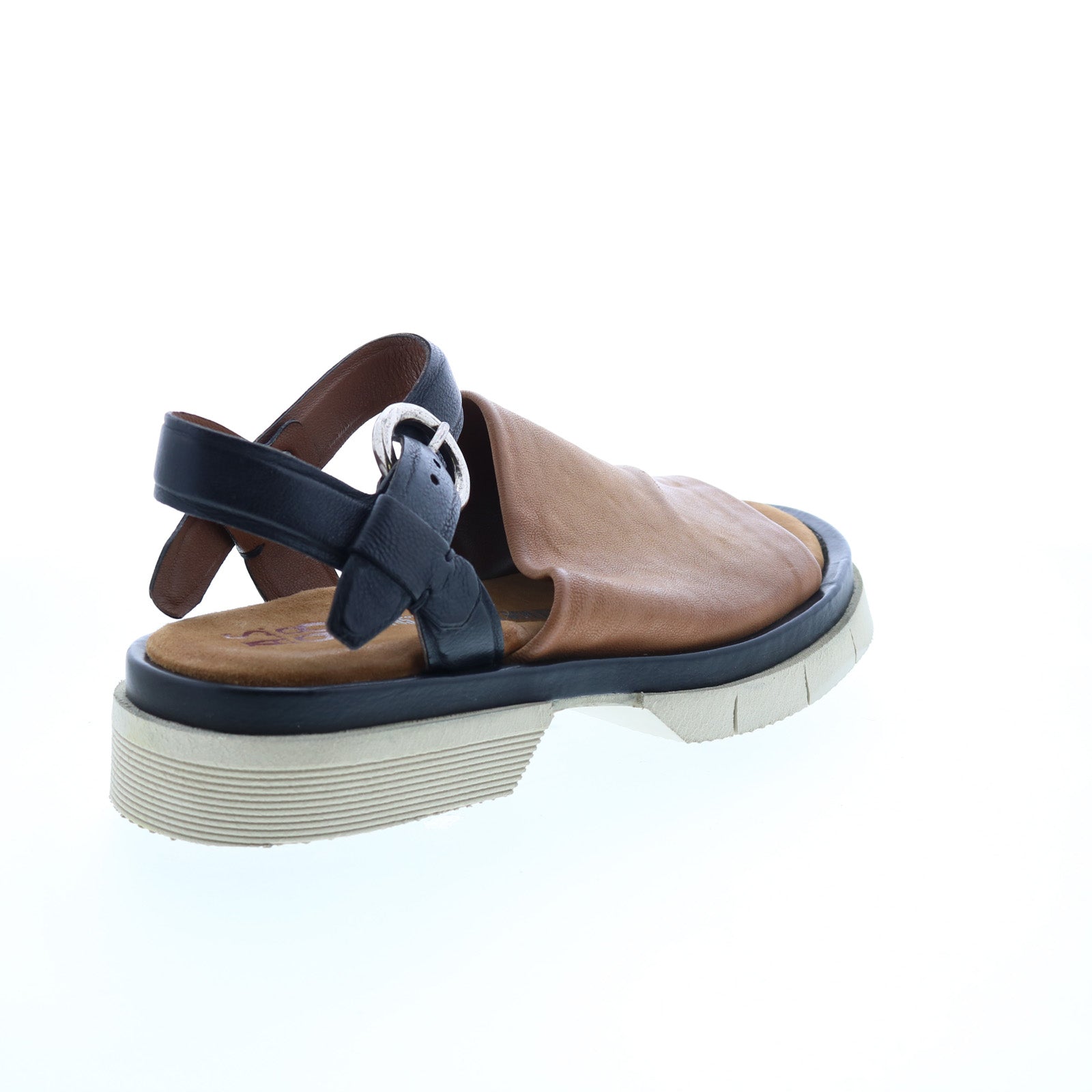 Ferman A64006-201 Womens Brown Leather Platform Sandals Shoes