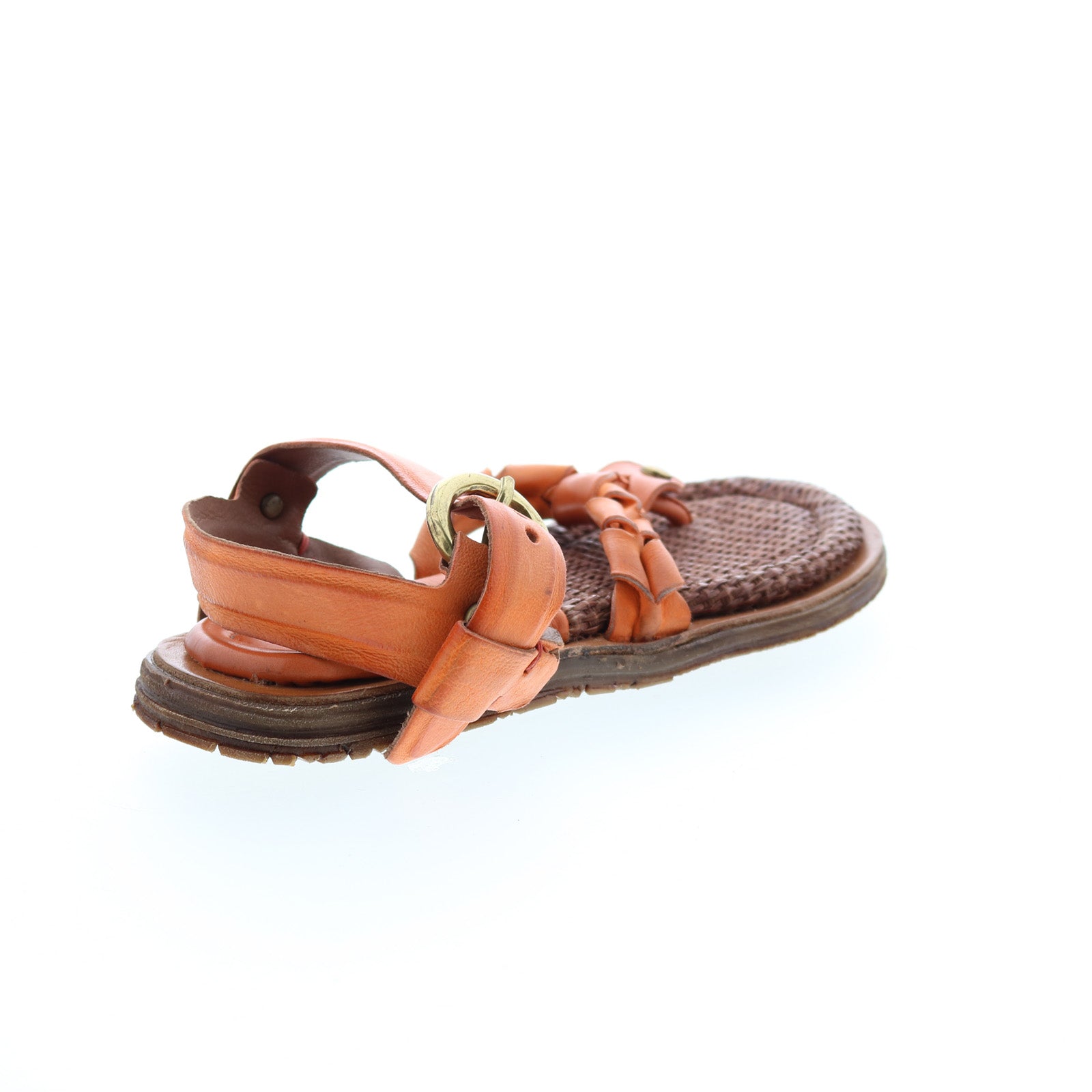 Tarron Canvas A66001-101 Womens Orange Leather Strap Sandals Shoes