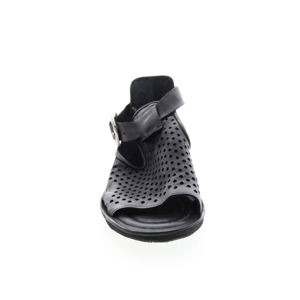 Mason A67005-201 Womens Black Leather Strap Sandals Shoes