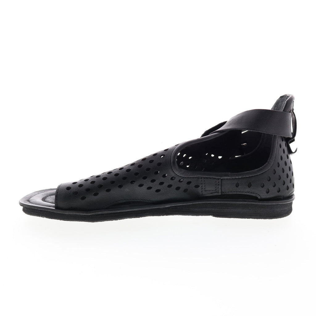 Mason A67005-201 Womens Black Leather Strap Sandals Shoes