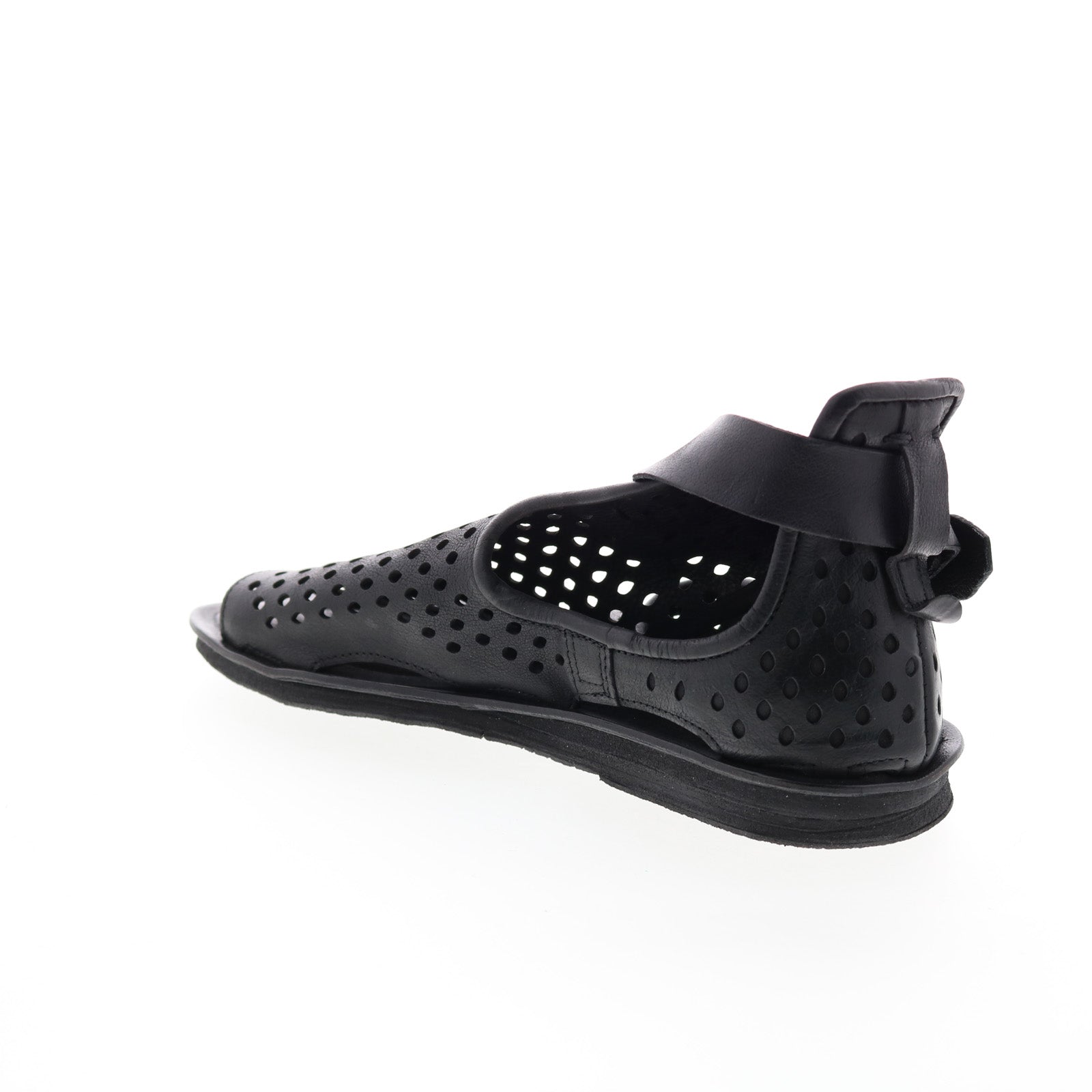 Mason A67005-201 Womens Black Leather Strap Sandals Shoes