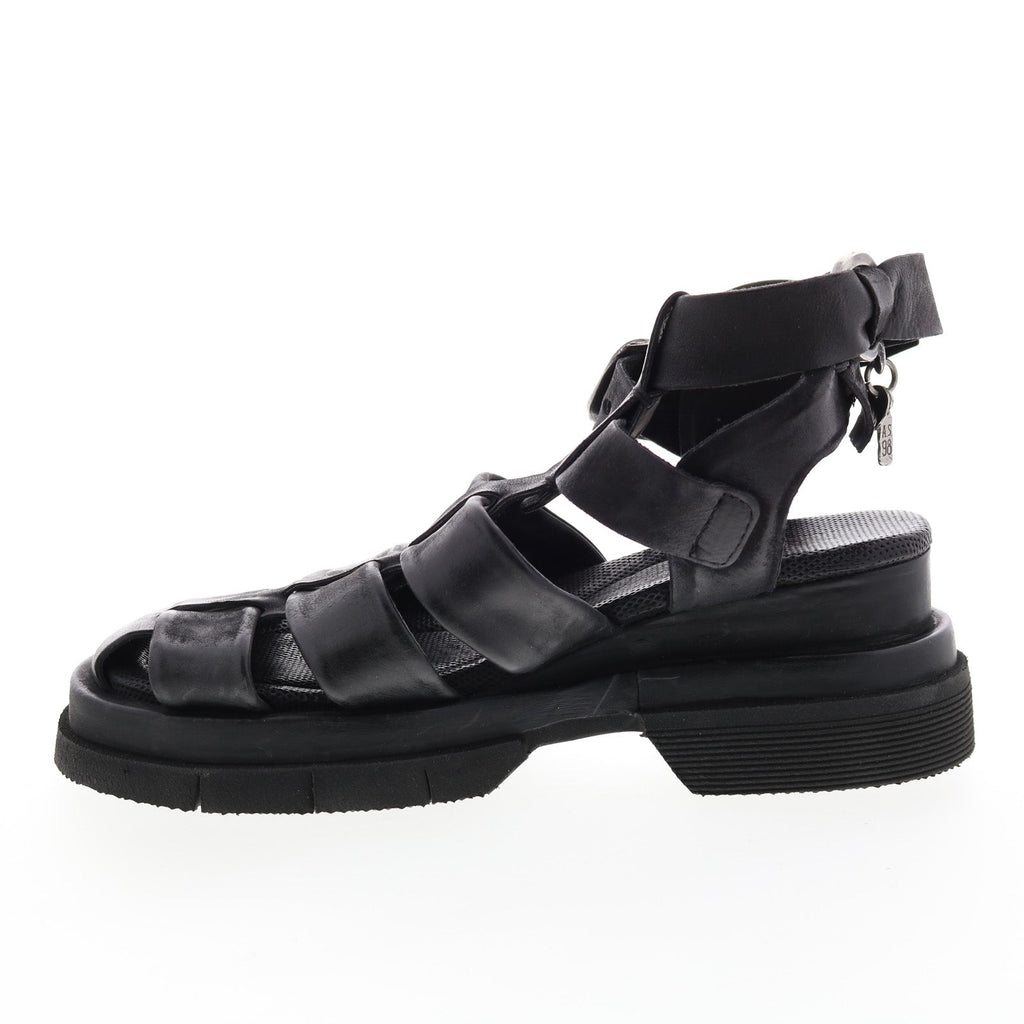 Colter A68002-101 Womens Black Leather Gladiator Sandals Shoes