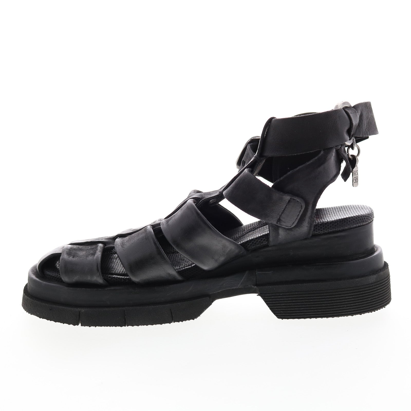 Colter A68002-101 Womens Black Leather Gladiator Sandals Shoes