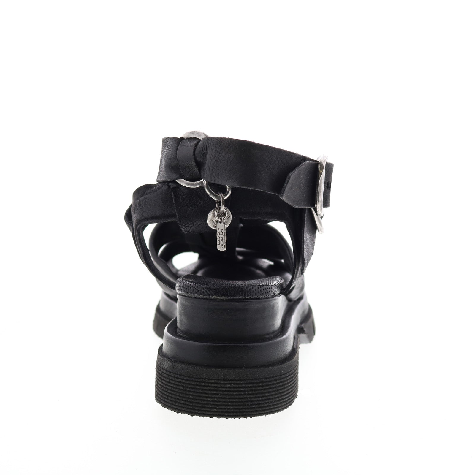 Colter A68002-101 Womens Black Leather Gladiator Sandals Shoes