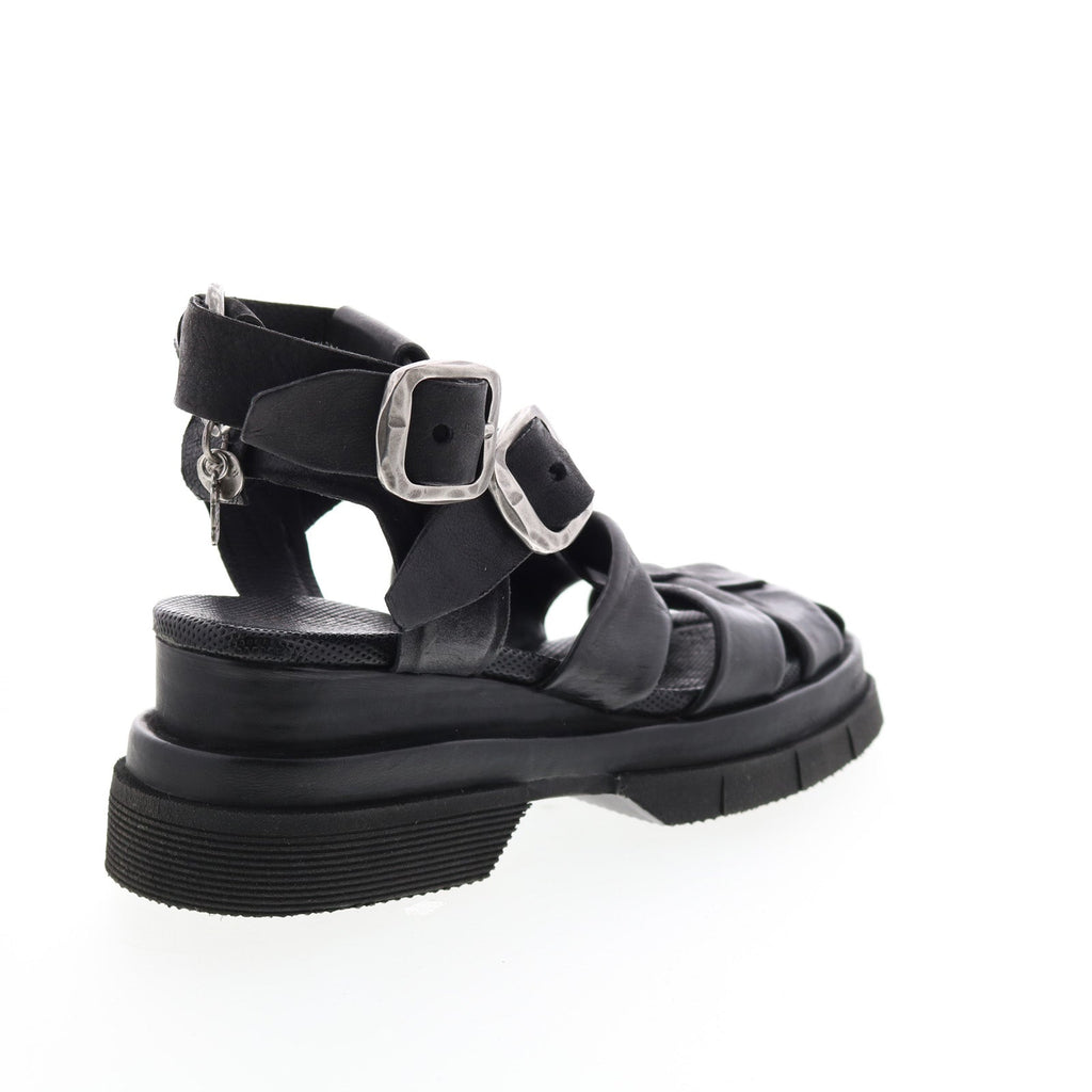 Colter A68002-101 Womens Black Leather Gladiator Sandals Shoes