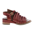 Simmy A70002-201 Womens Brown Leather Hook & Loop Strap Heels Shoes