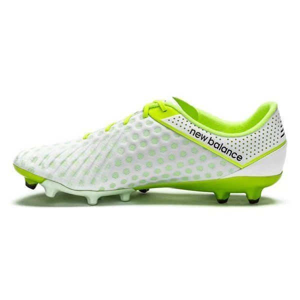 New Balance Visaro Pro FG Firm Ground Soccer Cleats White Toxic Green