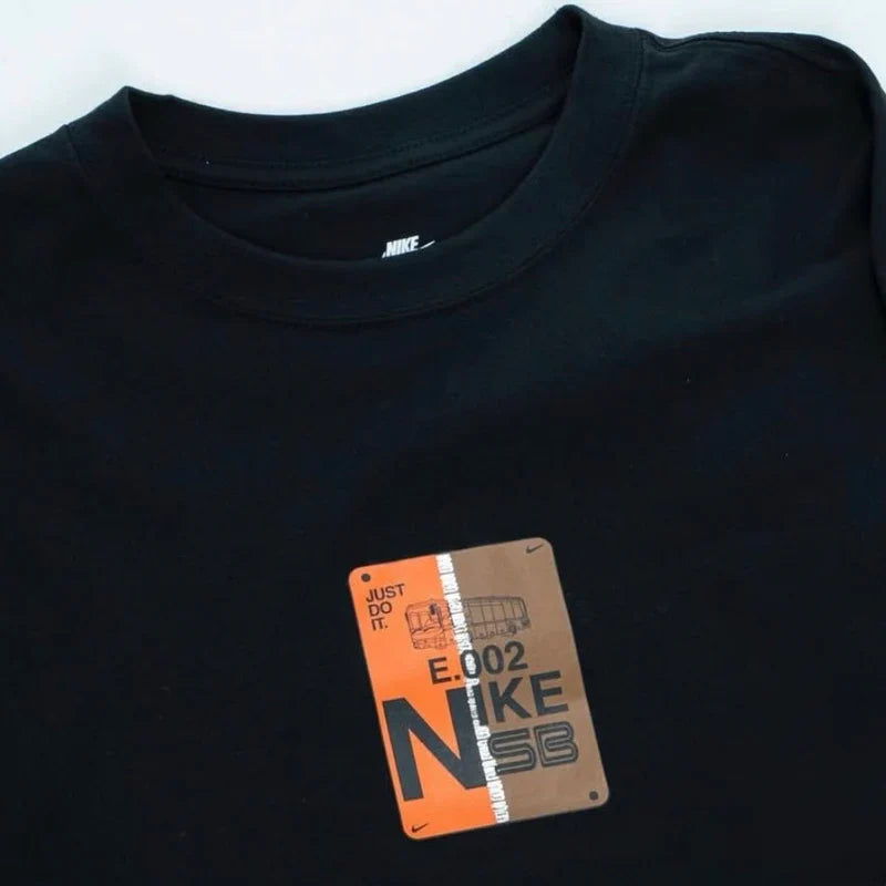 Nike SB Muni Fast Pass Long Sleeve Tee Black Safety Orange