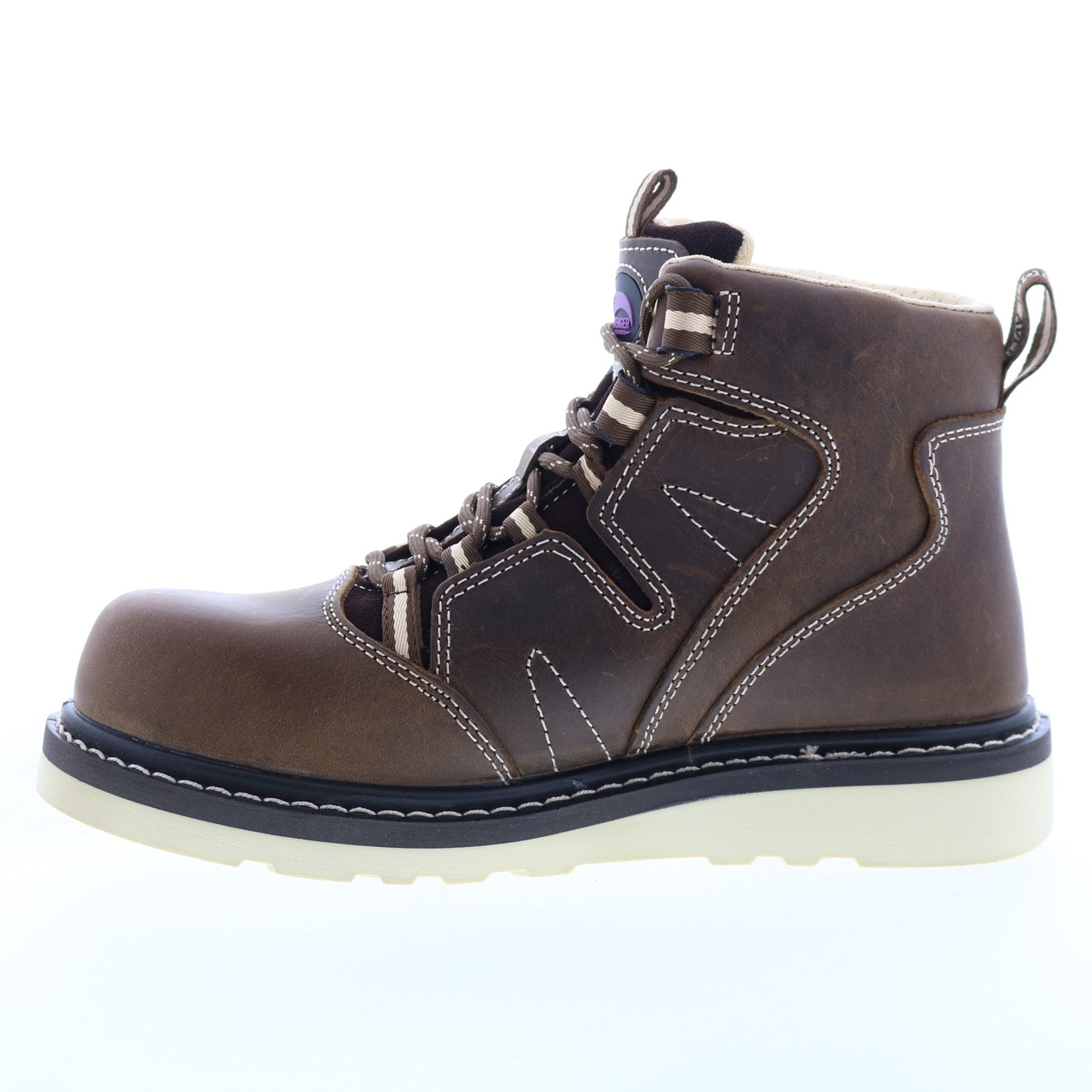 Avenger Wedge Carbon Toe Electric Hazard Waterproof 6" Womens Brown Work Boots