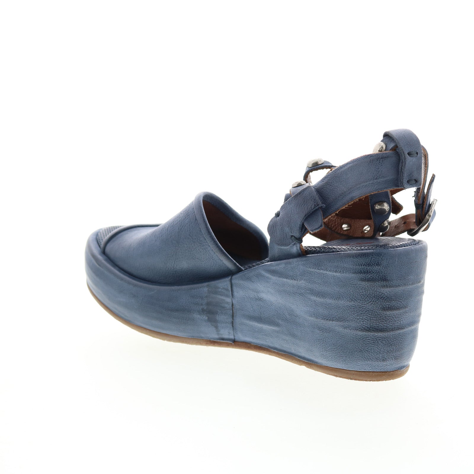 Arttie A76002-201 Womens Blue Leather Wedges Sandals Shoes