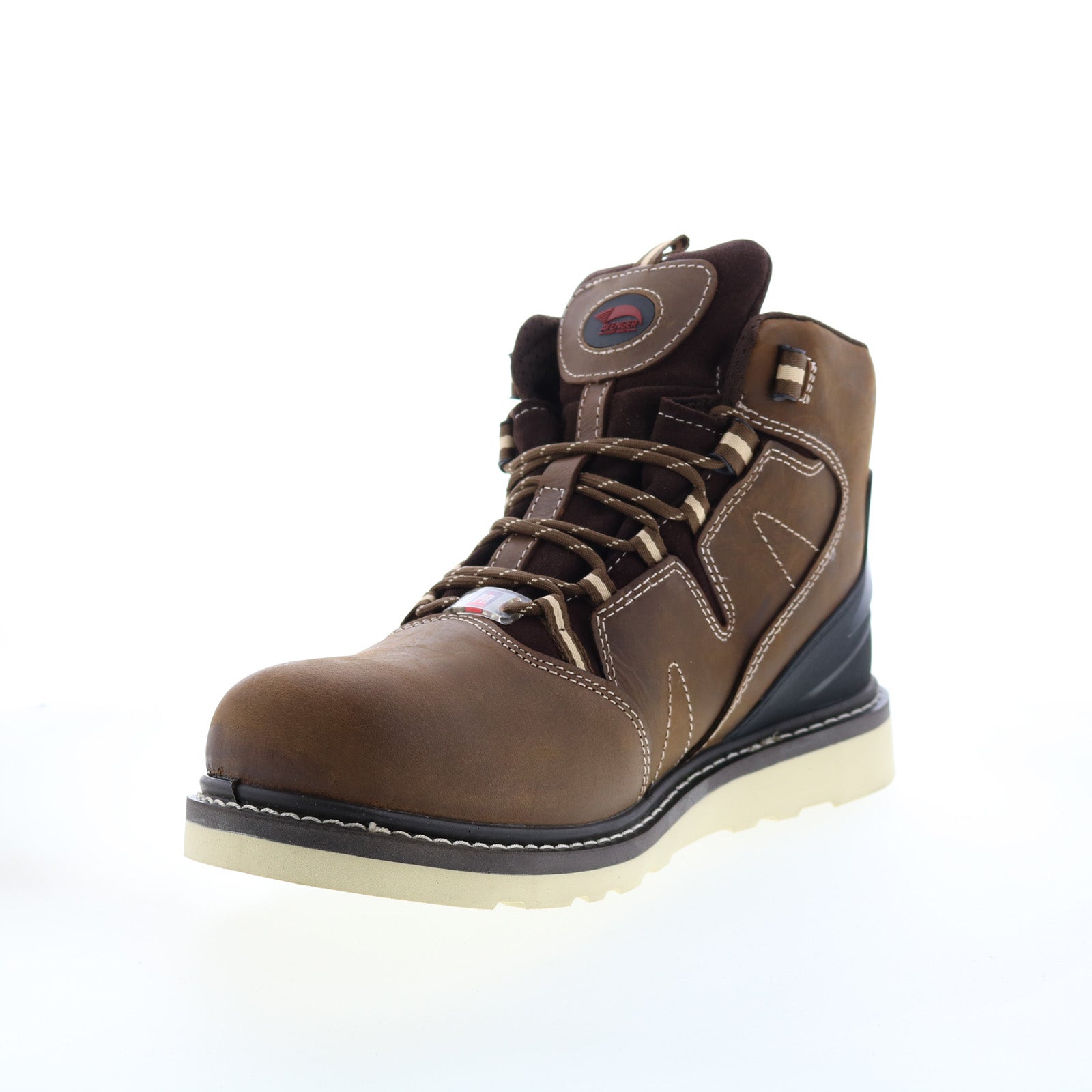 Avenger Wedge Soft Toe Electric Hazard PR Waterproof 6" Mens Brown Work Boots