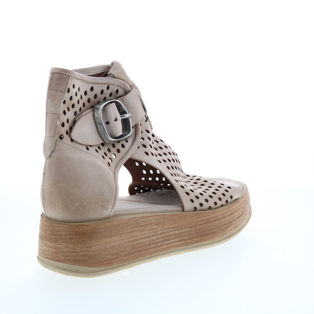 Prentice A78003-101 Womens Beige Leather Sandals Wedges Shoes