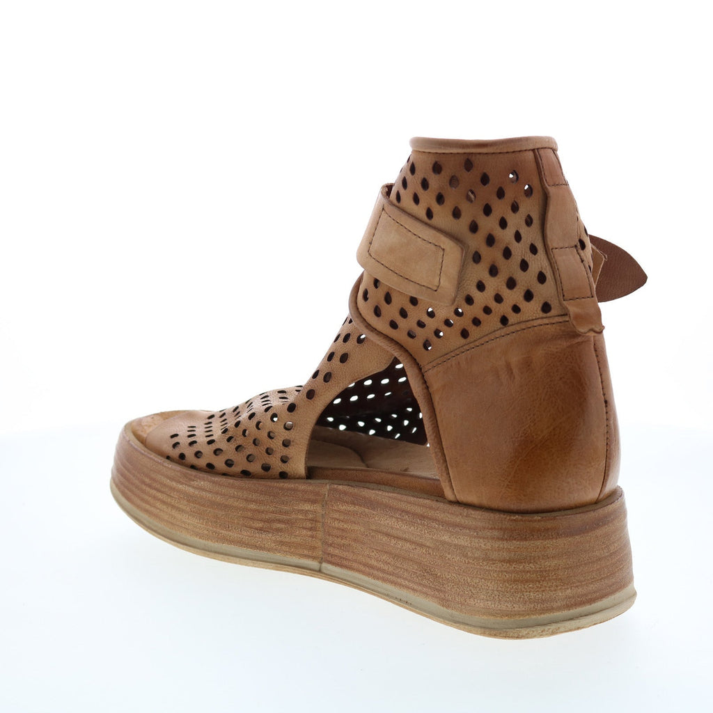 Prentice A78003-101 Womens Brown Leather Sandals Wedges Shoes