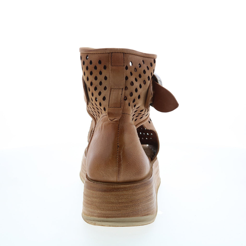 Prentice A78003-101 Womens Brown Leather Sandals Wedges Shoes