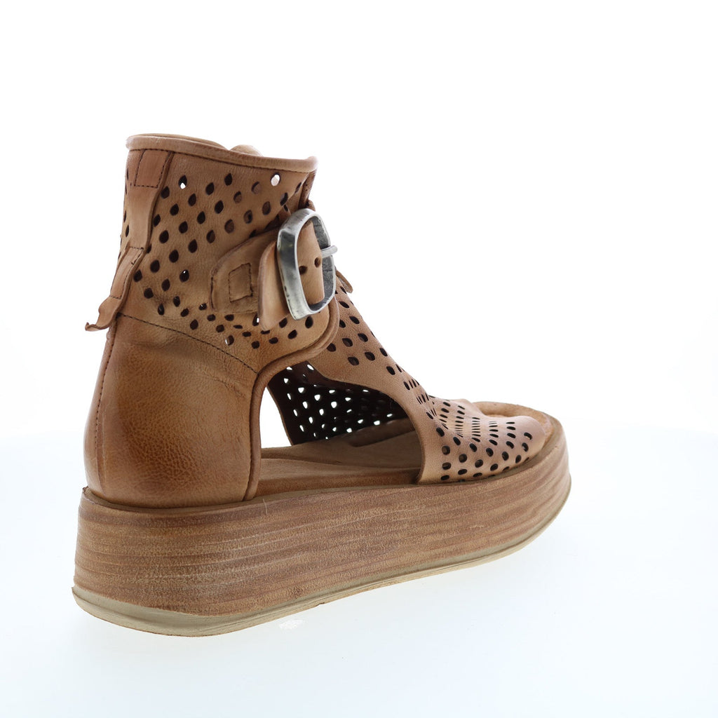 Prentice A78003-101 Womens Brown Leather Sandals Wedges Shoes