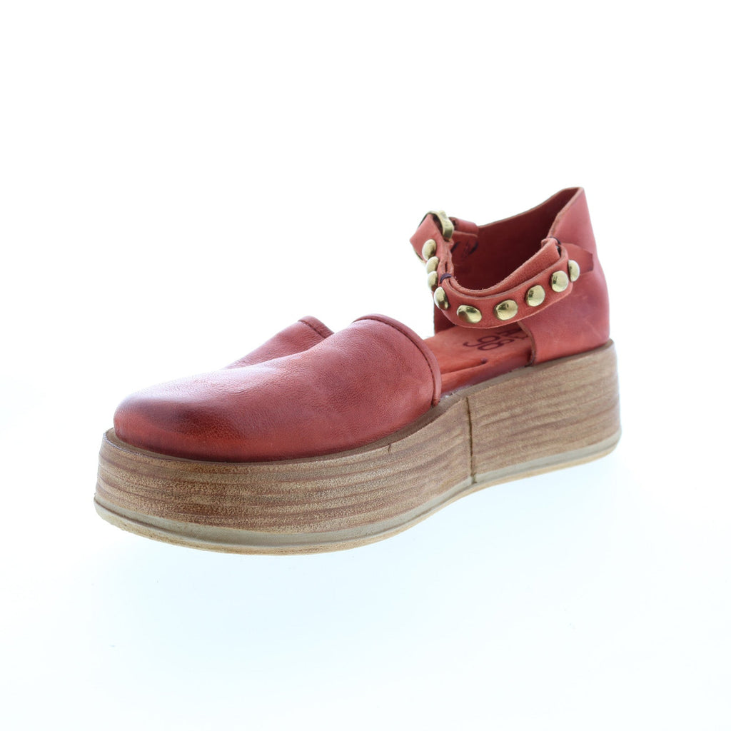 Parth A78104-101 Womens Brown Leather Sandals Platform Shoes