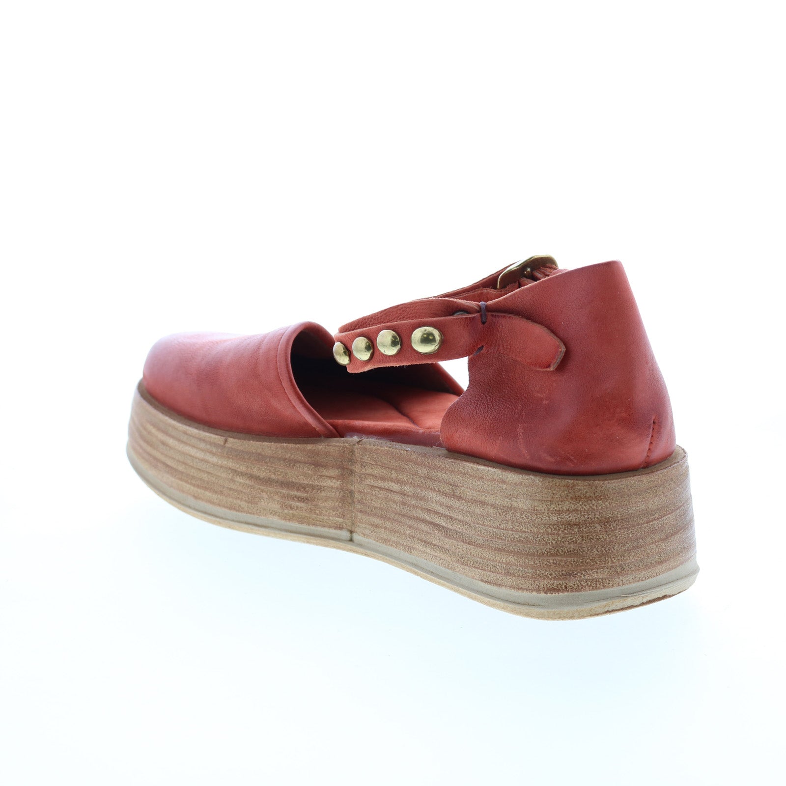 Parth A78104-101 Womens Brown Leather Sandals Platform Shoes