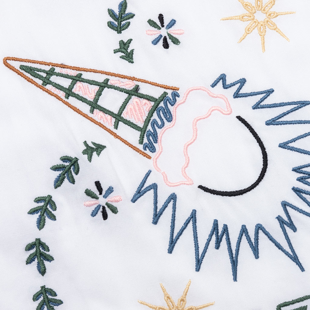 The Palms S S Woven Crop Fit White