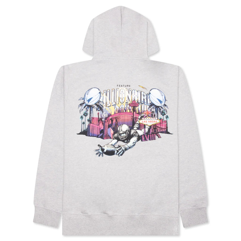Feature x Billionaire Boys Club Stadium Hoodie Heather Grey