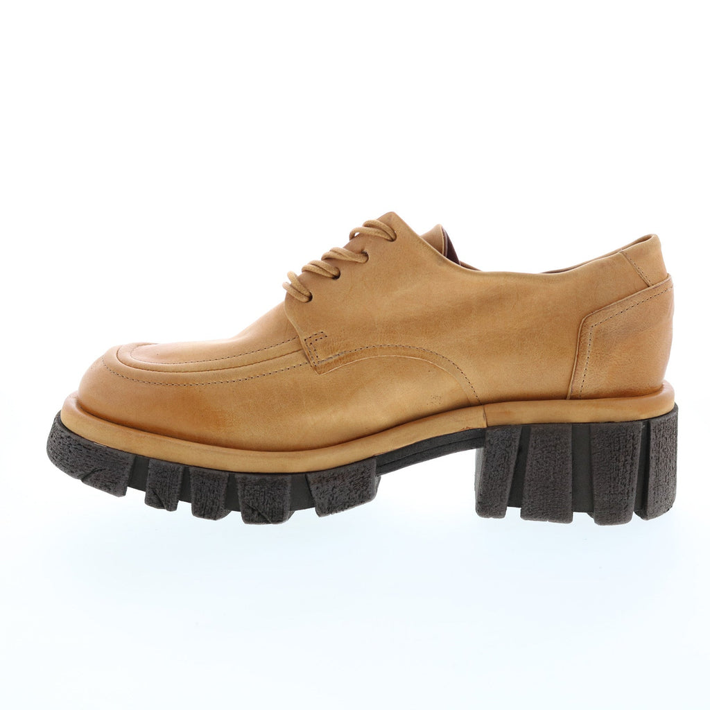 Henrik A82104-101 Womens Brown Leather Oxfords & Lace Ups Casual Shoes